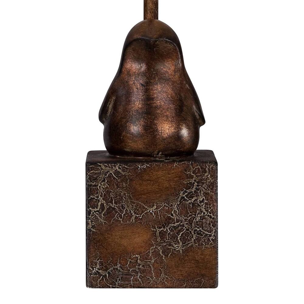 Bird Modern Rustic Farmhouse Accent Table Lamp 15 1/2" High Bronze 8